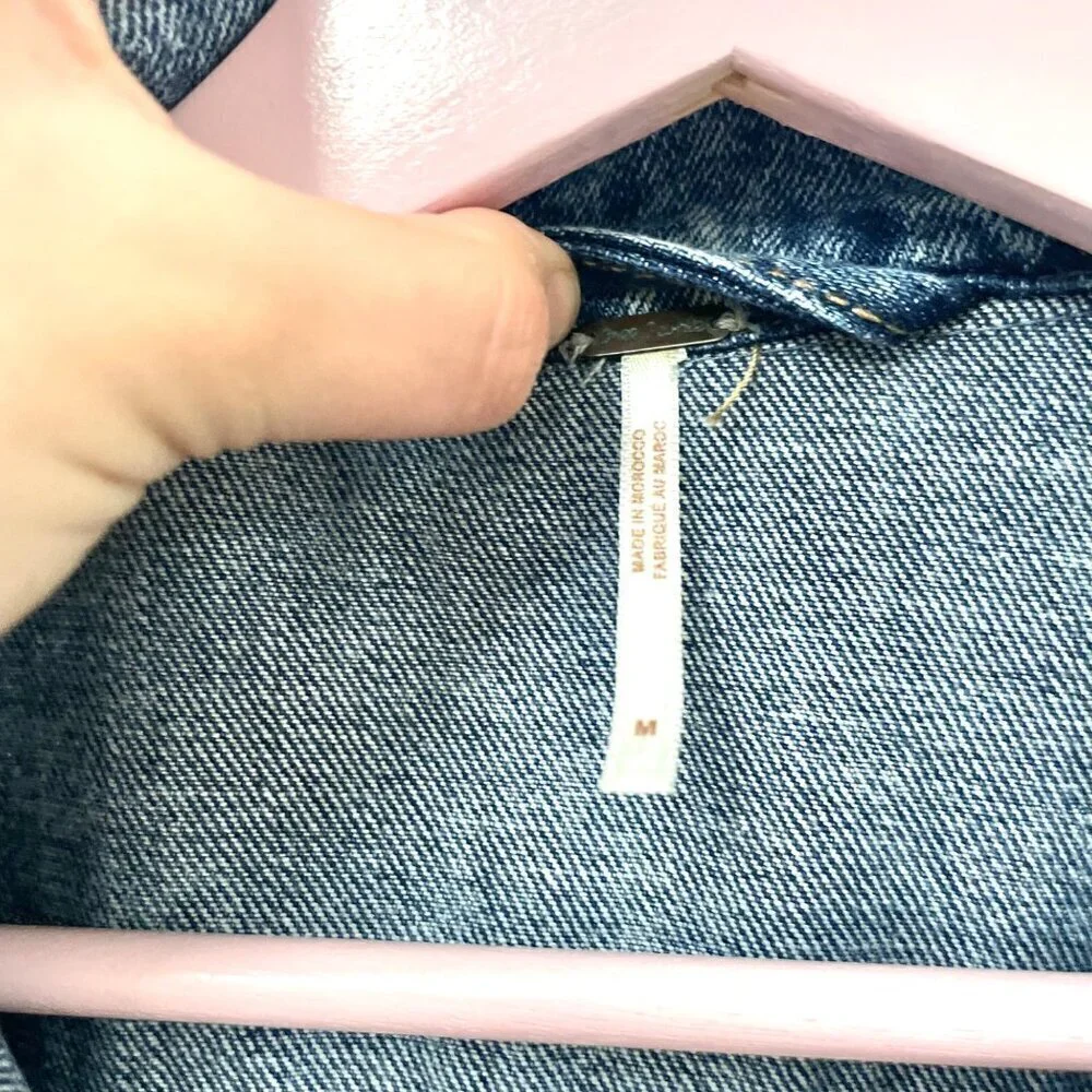 Free People x We The Free Rumors Denim Jacket Size M - Picture 3 of 7
